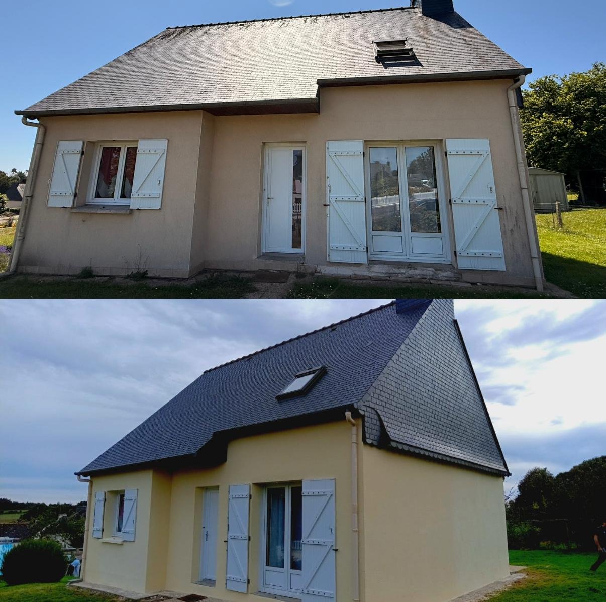 facade et toiture avant/apres